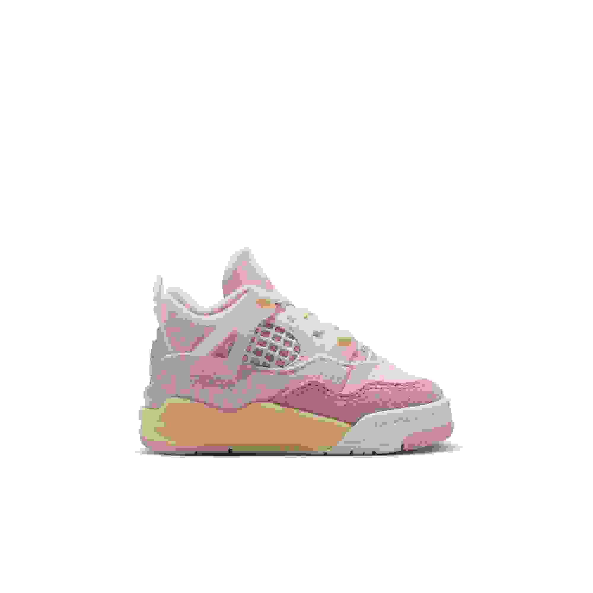 Jordan 4 Retro Toddler Girls' "Iced Carmine" Shoe